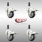 Service Caster 3 Inch 316SS Thermoplastic Rubber Swivel 3/4 Inch Stem Caster Set Lock Brake SCC-SS316TTLEX20S314-TPRB-34-4 - alternate 4